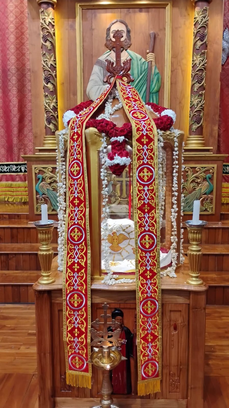 Relics of St. Gregorios of Parumala enshrined