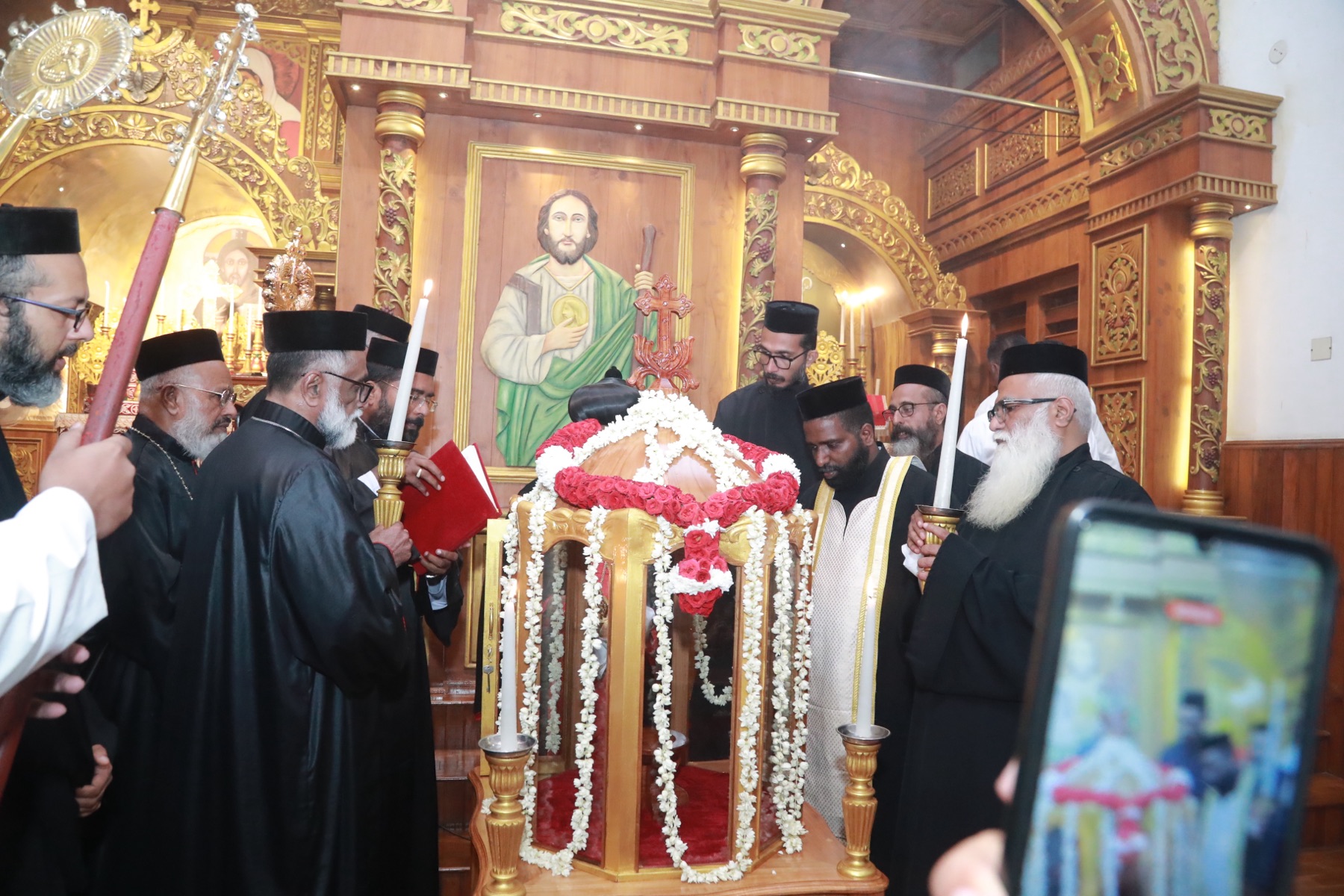 Relics of St. Gregorios of Parumala enshrined